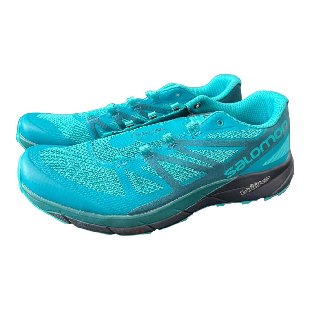 Salomon Sense Ride Trail Running Shoes Blue Women’s Sz 9